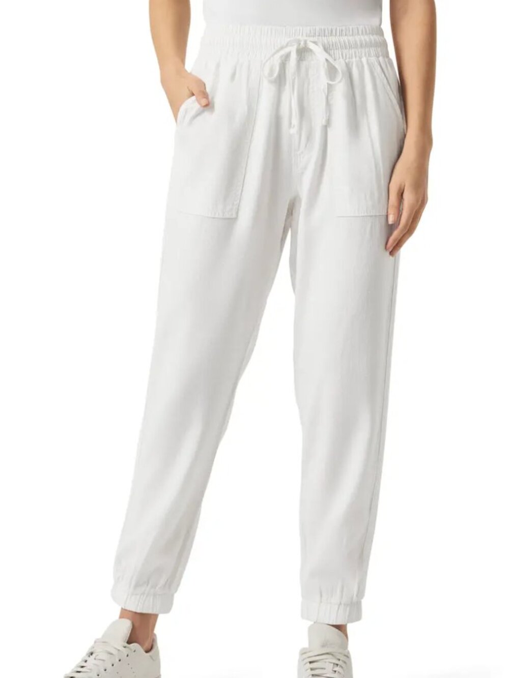 Splendid Lakeside Jogger White Linen Blend Drawstring Pants XS